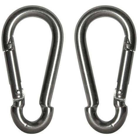 Faithfull Fire Brigade Snap Hook Stainless Steel 6mm Pack 2 FAICHFBS60S