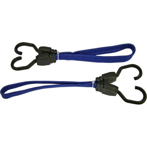 Faithfull Flat Bungee Flat Cord 46cm 18in Blue 2 Piece FAITDBUNG18