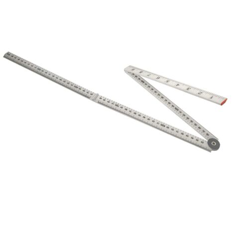 Faithfull Folding Rule White ABS Plastic 1m / 39in FAIRULEFOLDW