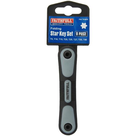 Faithfull Folding Star Key Set of 8 (TX9-TX40) FAITKSF8