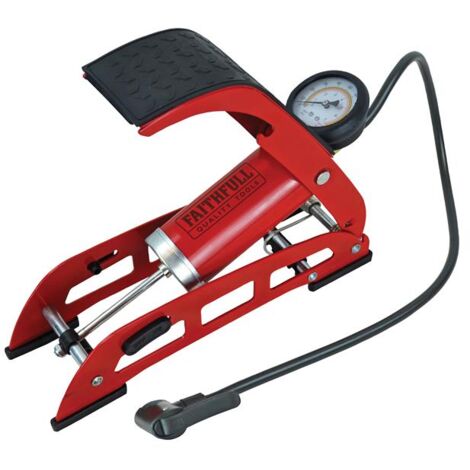 Faithfull Foot Pump Single Cylinder with Gauge FAIAUFPUMP1