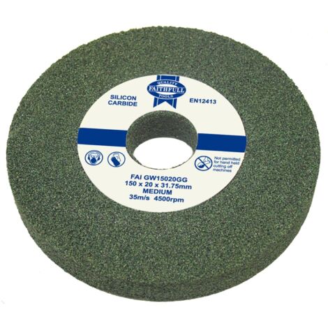 Faithfull General Purpose Grinding Wheel 150mm x 16mm Green Grit FAIGW15016GG