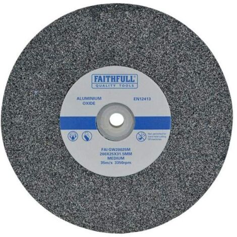 Faithfull General Purpose Grinding Wheel 200 x 25mm Medium Alox FAIGW20025M