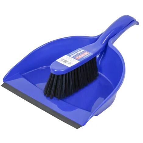 Faithfull Grey Silver Dustpan & Brush Set Plastic FAIBRDUSTSET