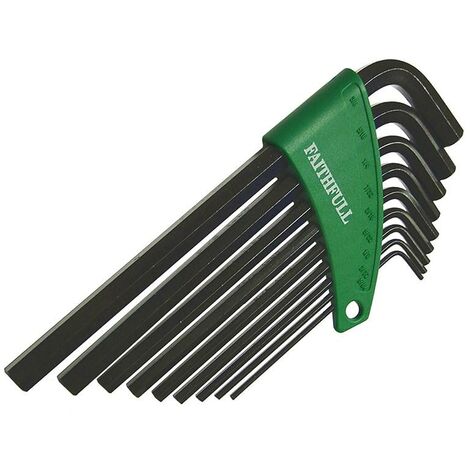 Faithfull Imperial Long Arm Hexagon Key Set, 9 Piece FAIHKS9AFL