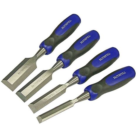 Faithfull JYGD0104 Bevel Edge Butt Chisel Set, 4 Piece FAIWCBUTTS4