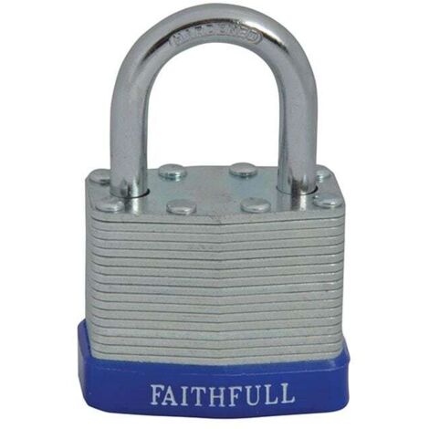 Faithfull Laminated Steel Padlock 40mm 3 Keys FAIPLLAM40