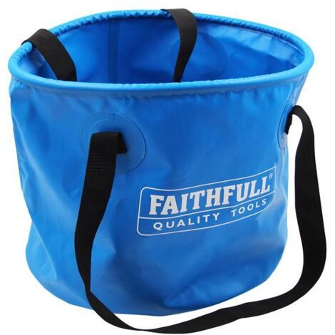 Faithfull Large Waterproof Collapsible Bucket 20L Plumbers Drain Down Bucket