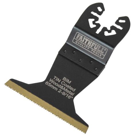 Faithfull M0010052 Multi-Functional Tool Bi-Metal Flush Cut TiN Coated Blade 65mm FAIMFBM65