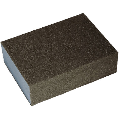 Faithfull Medium/Fine Sanding Block (90 x 65 x 25mm) for Smooth Finishing and Surface Preparation