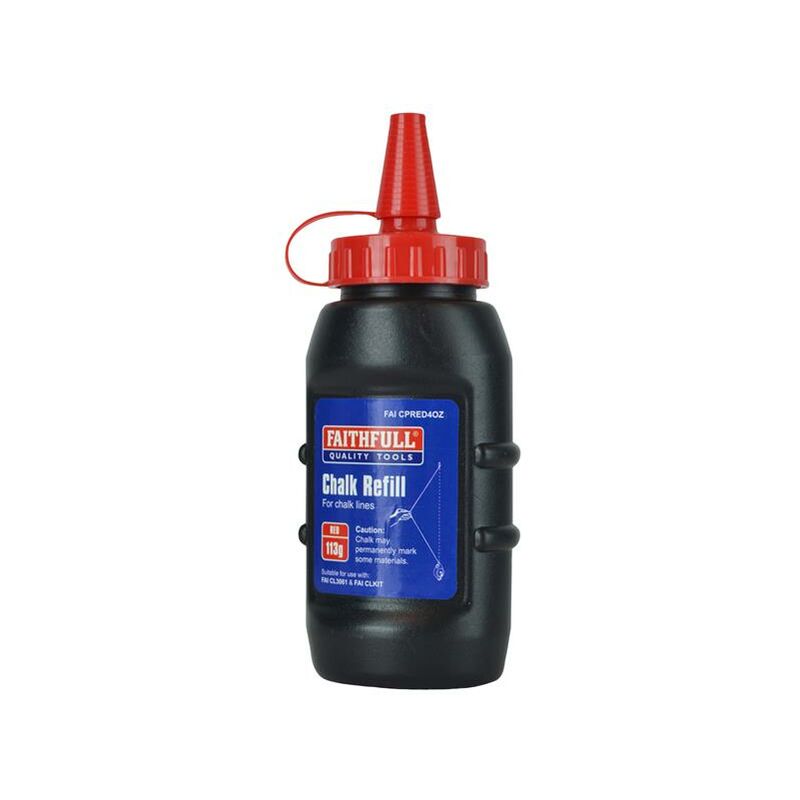 Chalk powder red 4OZ Chalk Powder Red 113g FAICPRED4OZ - Faithfull