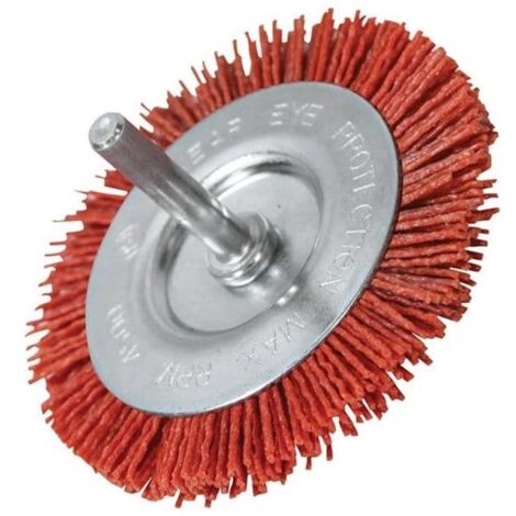 Faithfull Nylon Wheel Flat 75mm x 6mm Shank FAIWBN75C