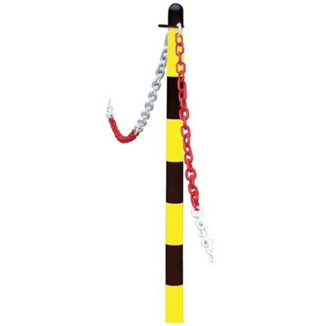 Faithfull Plastic Post For Chain - Yellow/Black