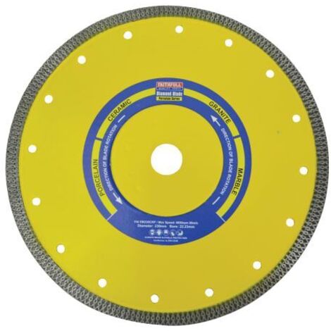 Faithfull Porcelain and Granite Diamond Cutting Blade 230 x 22.23mm FAIDB230CRP