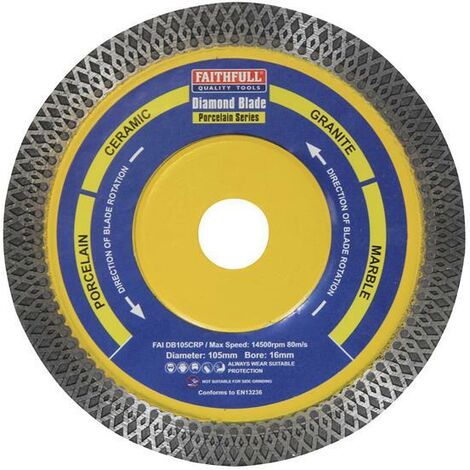 Faithfull Porcelain Diamond Blade 105 x 16mm FAIDB105CRP