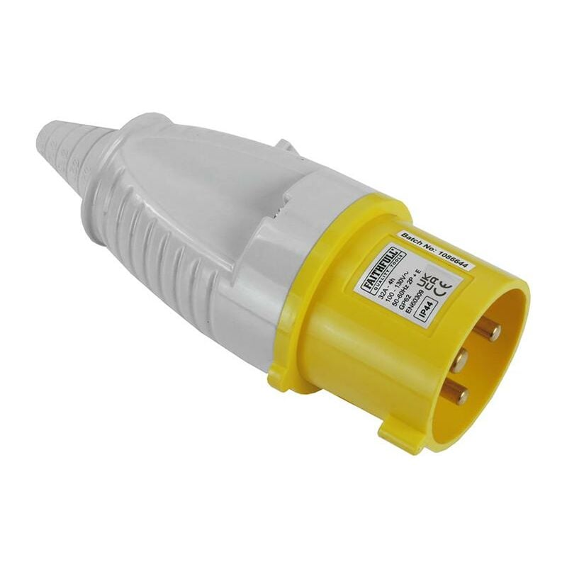 Faithfull - Power Plus 10832 Yellow Plug 32A 110V FPPPLUG32AMP