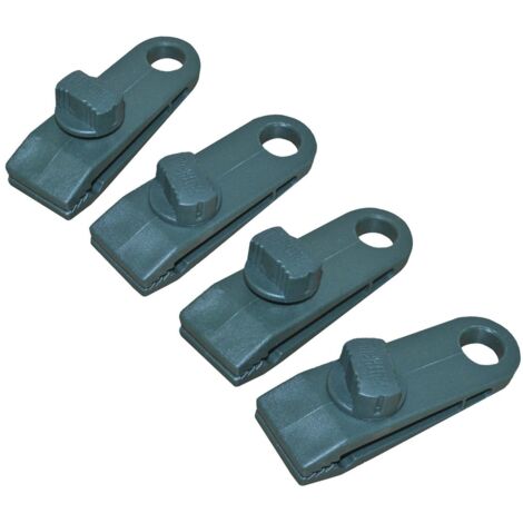 Faithfull Re-useable Tarpaulin / Tarp Eyelet Clips Pack of 4 FAITARPCLIPS