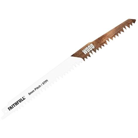 Faithfull S1531L Sabre Saw Blade Wood 240mm 5 TPI (Pack of 5) FAISBS1531L