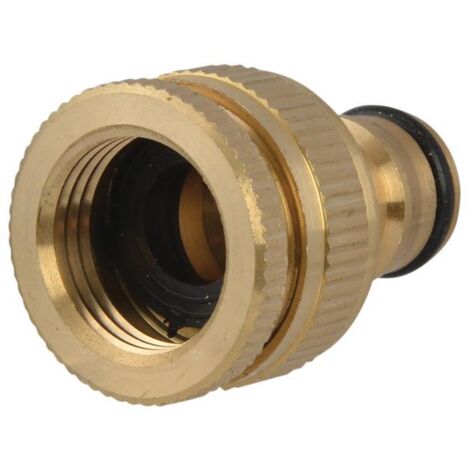 Faithfull SB3002 Brass Dual Tap Connector 12.5-19mm (1/2 - 3/4in) FAIHOSETC