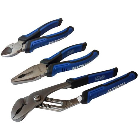 Faithfull Soft Grip Pliers Set, 3 Piece FAIPLSET3N