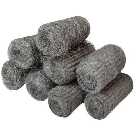 Faithfull Steel Wool, Assorted Grades 20g Rolls Pack 8 FAIASW8A