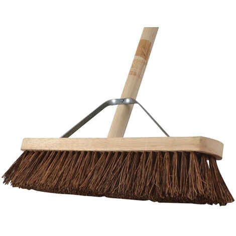 Faithfull Stiff Bassine Broom 450mm 18in + Handle & Stay FAIBRBAS18H
