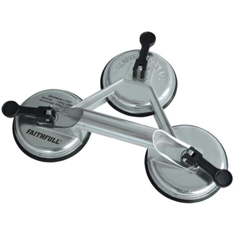 Faithfull SUCPAD3P - Alluminio ascensore tripla microventosa
