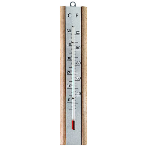 Faithfull Thermometer Wall Beech Silver 200mm FAITHBEECH