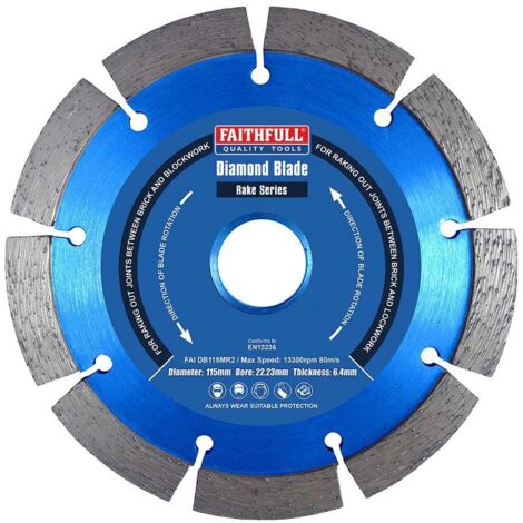 Faithfull TMR11522 Mortar Raking Diamond Blade 115 x 22mm FAIDB115MR2