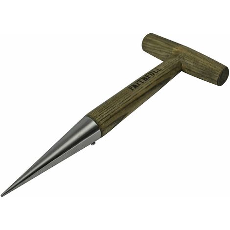 Faithfull Tools FAIPRESHDIBB Prestige - Sottovaso in acciaio INOX con manico in frassino, 12 x 31,5 x 3 cm, colore: Blu