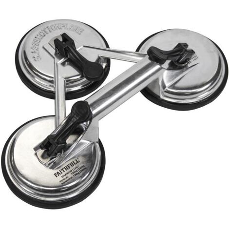 Faithfull Triple Pad Aluminium Pro Suction Lifter FAISUCPAD3P