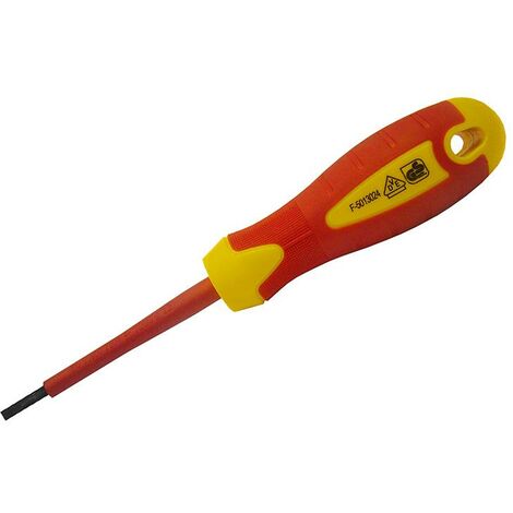 Faithfull VDE Soft Grip Screwdriver Parallel Slotted Tip 2.5 x 75mm FAISDVDE25