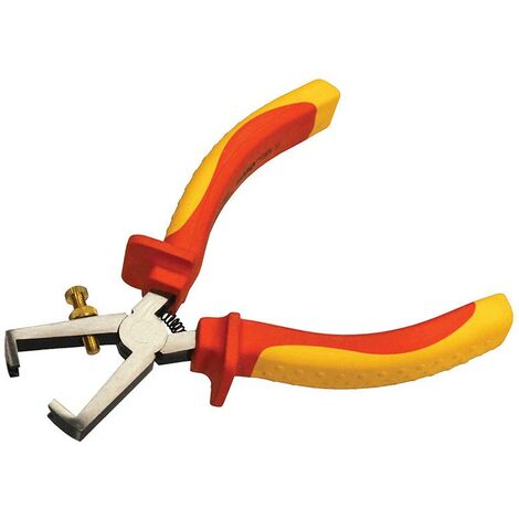 Faithfull VDE01010 VDE Wire Stripper, 170mm, Insulated for Live Electrical Wires, Model FAIPLVDEWS6