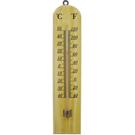 Faithfull Wall Thermometer - Wooden, 260mm
