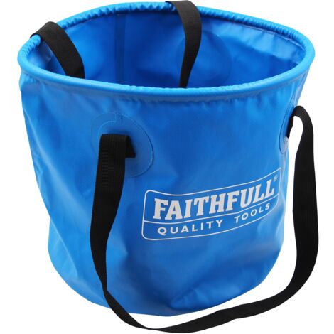 Faithfull Waterproof Collapsible Bucket - Strong, Lightweight & Compact Container with 12L Capacity