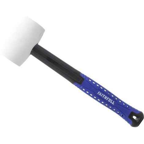 Faithfull White Fibreglass Rubber Mallet Hammer 16oz FAIRMWF16