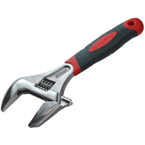 Faithfull Wide Mouth Adjustable Spanner 200mm Jaw Capacity 46mm FAIAS200W46