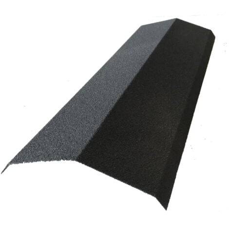 Faîtière 920 mm pour panneau tuile facile en acier galvanisé aspect granulé minéral - Coloris - Gris anthracite mat, Longueur - 920 mm