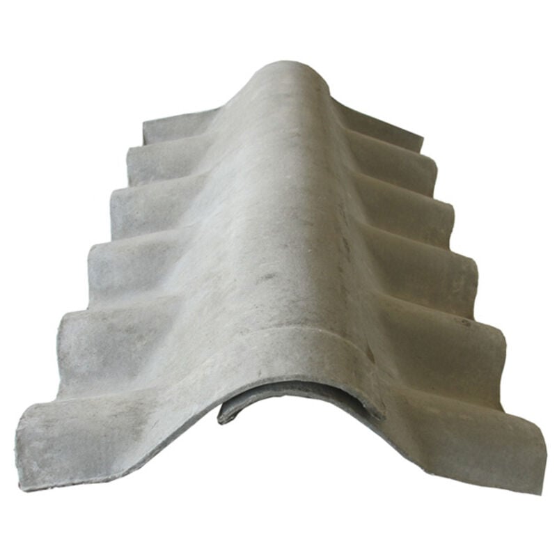 Faîtière couverture fibrociment - Coloris - Gris, Epaisseur - 30cm, Largeur - 30 cm, Longueur - 92 cm