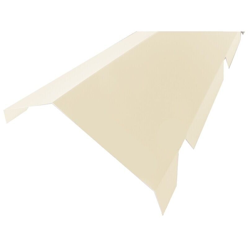 Faitière crantée double pour bac acier 1045 - l 2100mm - Coloris - Beige 1015, Hauteur - 260 mm, Largeur - 450 mm, Longueur - 2100mm