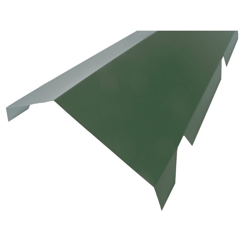 Faitière crantée double pour bac acier 1045 - L 2100mm - Coloris - Vert 6009, Hauteur - 260 mm, Largeur - 450 mm, Longueur - 2100mm