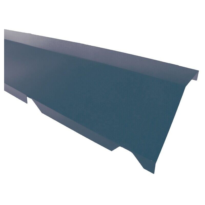 Faitière crantée sur mur pour bac acier 1045 - l 2100mm - Coloris - Bleu ardoise 5008, Hauteur - 170 mm, Largeur - 160 mm, Longueur - 2100mm