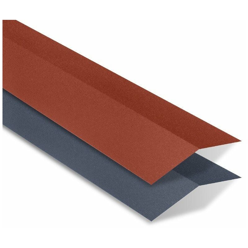 Faîtière double pour tôle tuile bacacier Tuile r® Coloris: Brun mat - Dimension: 2100 mm Longueur