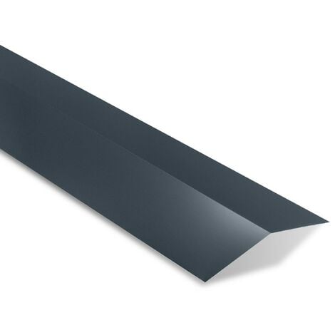 Faîtière double plate universelle  Coloris: Gris Anthracite  RAL 7016 - Dimension: 2100 mm Longueur
