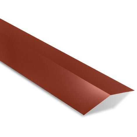 Faîtière double plate universelle  Coloris: Rouge Tuile  RAL 8012 - Dimension: 2100 mm Longueur