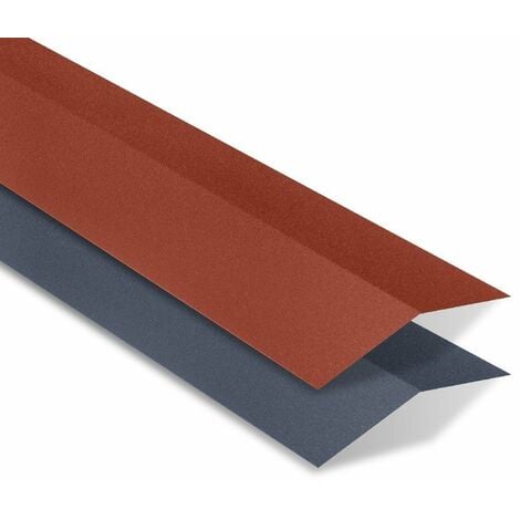 Faîtière double pour tôle tuile BACACIER Tuile R®  Coloris: Brun mat - Dimension: 2100 mm Longueur