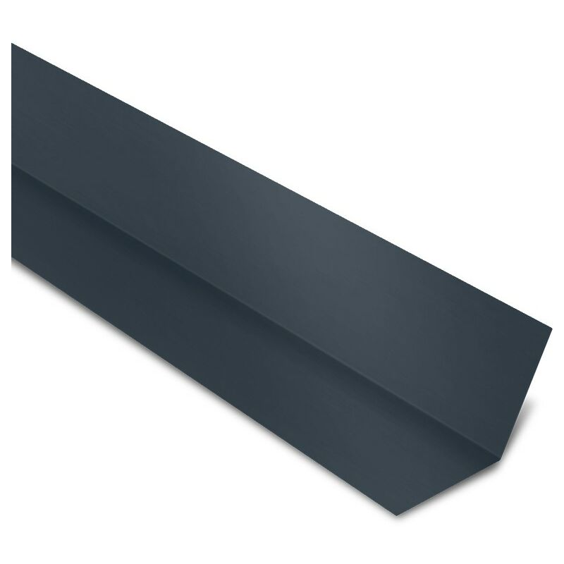 Faîtière Plate Contre Mur Acier Laqué Coloris: Gris Anthracite ral 7016 - Dimension: 2100 mm Longueur
