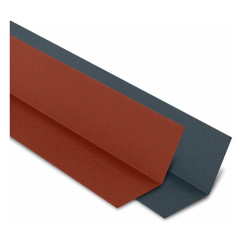 Faîtière Plate Contre Mur pour tôle tuile bacacier Tuile r® Coloris: Brun mat - Dimension: 2100 mm Longueur