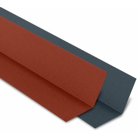 Faîtière Plate Contre Mur pour tôle tuile BACACIER Tuile R®  Coloris: Brun mat - Dimension: 2100 mm Longueur
