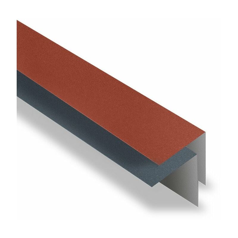 Faîtière Simple à Rabat pour tôle tuile bacacier Tuile r® Coloris: Brun mat - Dimension: 2100 mm Longueur